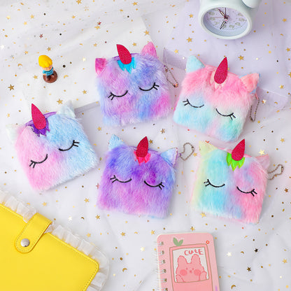 Cadeaux de licorne de dessin animé pour enfants Sacs-cadeaux en peluche