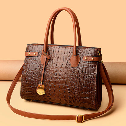 Women's Good Texture Four Crocodile Pattern Large Bags