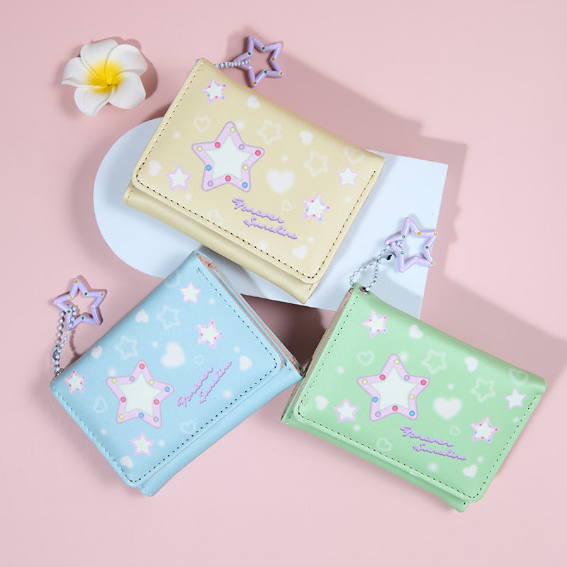 Women's Small Pattern Short Multifunctional Cartoon Change Ladies Wallets