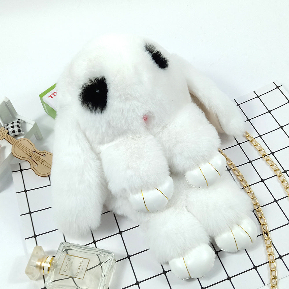 Adorable Rabbit Imitate Rex Fur Plush Shoulder Bags