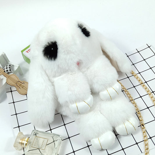 Adorable Rabbit Imitate Rex Fur Plush Shoulder Bags