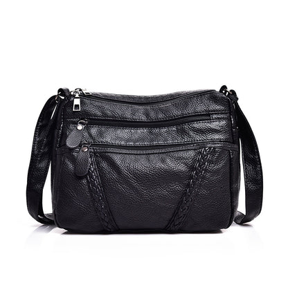 Women's Mother Style Washed Leather Soft Versatile Crossbody Bags