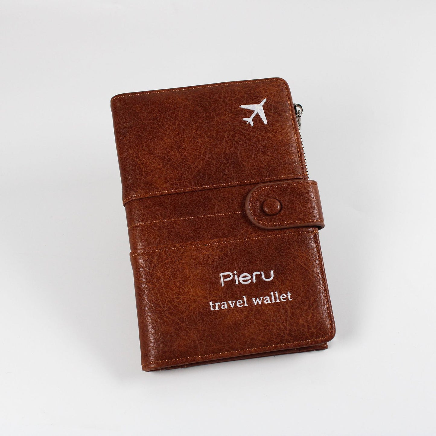 Pochette de passeport simple avec fermeture éclair et moraillon pour document et carte d'identité