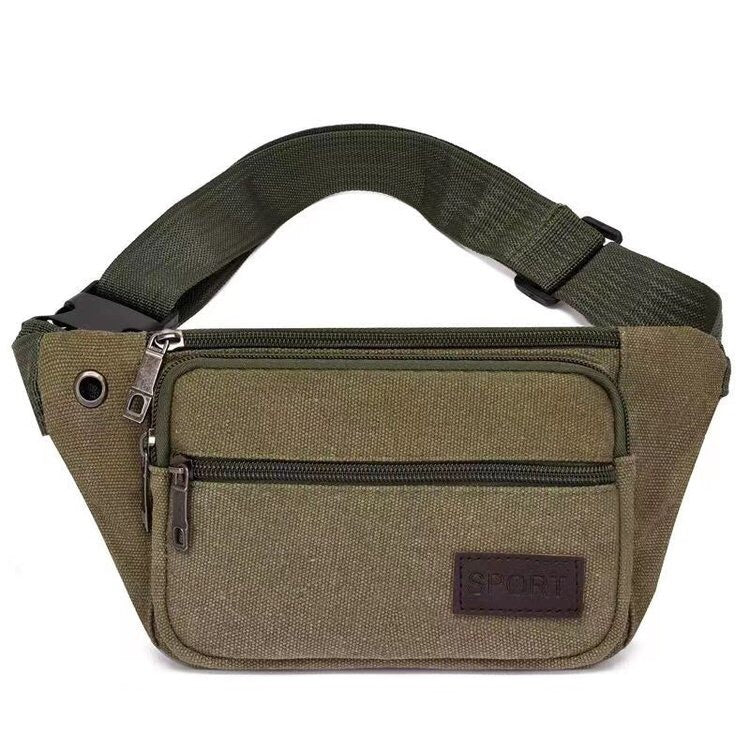 Women's & Men's & Large Capacity Canvas Construction Site Men's Waist Packs