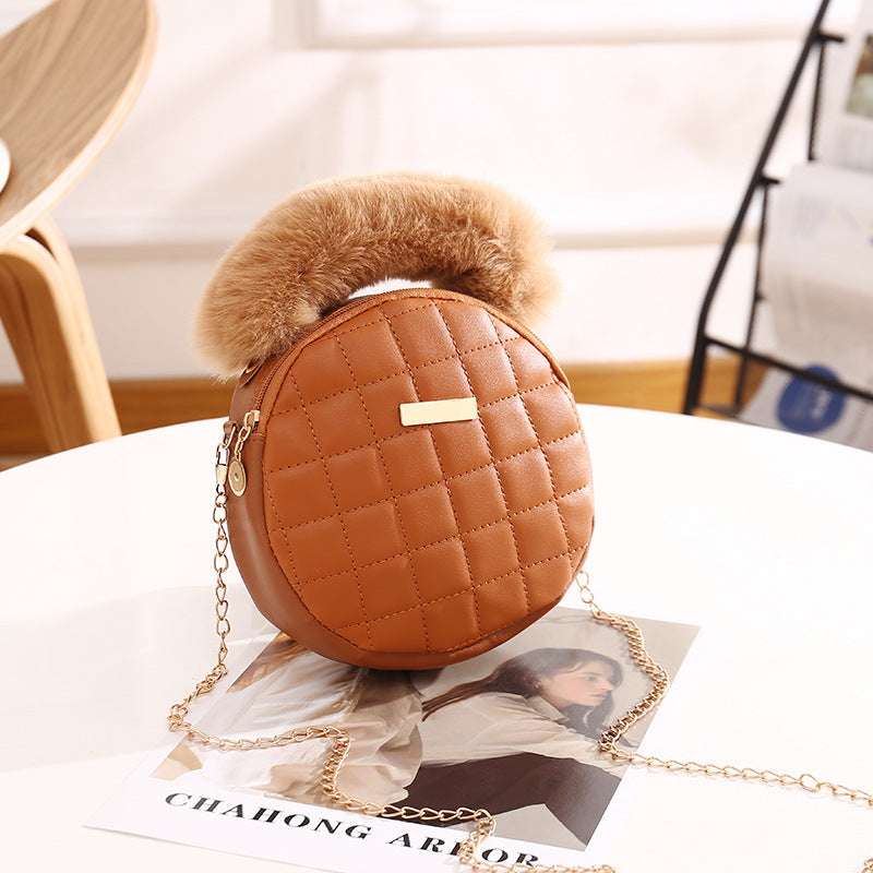 Women's Small Korean Style Niche Fashion Round Crossbody Bags