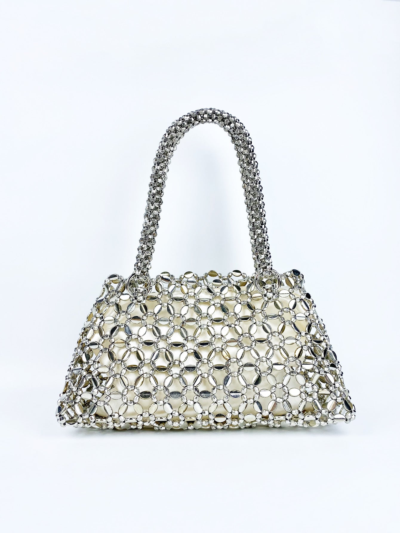 Woven Hollowed Good-looking Ceiling Versatile Shiny Handbags