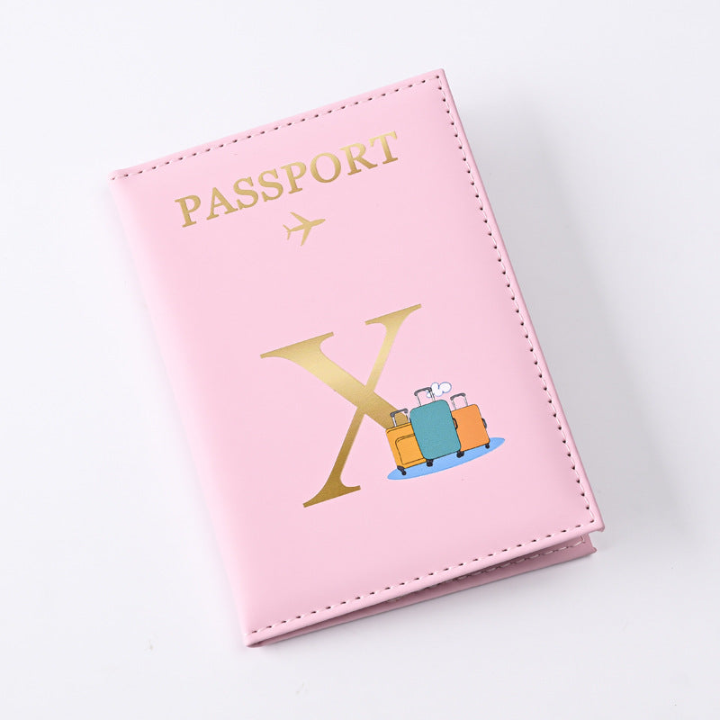 Étui pour passeport en cuir au design de lettre cool