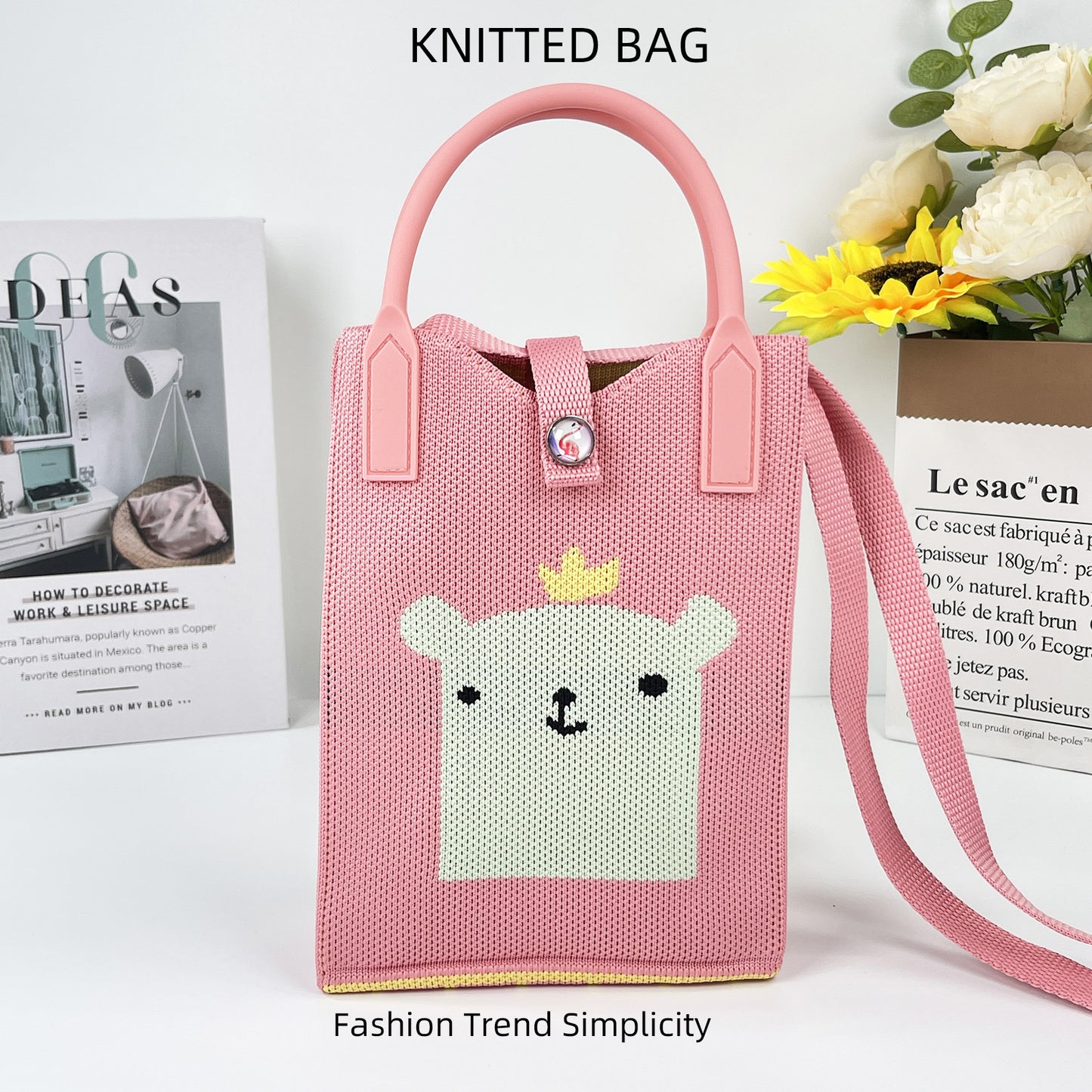 Attractive Knitted Mobile Mason Korean Mini Handbags