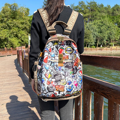 Capacity Ethnic Style Trendy Printed Fashionable Backpacks