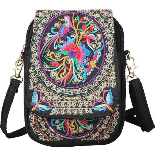 Women's Yunnan National Style Embroidered Mini Flap Crossbody Bags