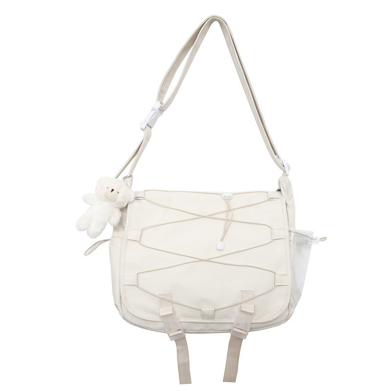 Braid Rope Transparent Solid Color Flap Crossbody Bags