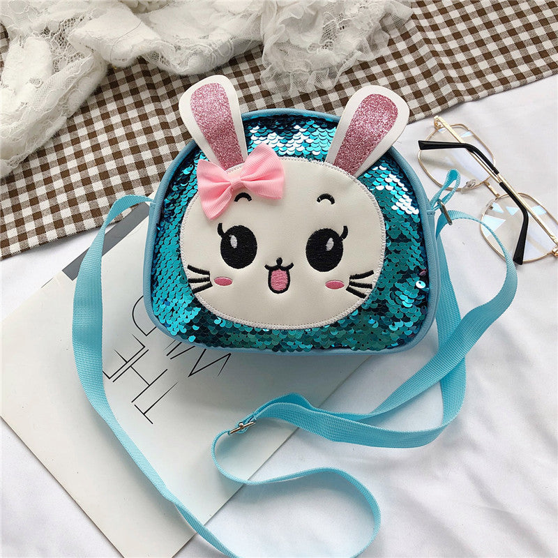 Children's Korean Style Cartoon Sequins Bunny Cute Children's Shoulder Bags