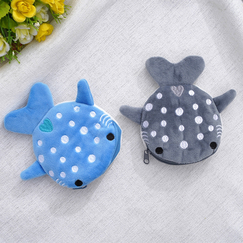 Shark Plush Cute Pendant Cable Zipper Children's Coin Purse