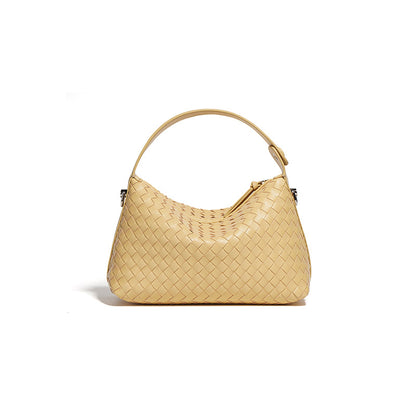 Women's Niche Cowhide Rhombus Dumpling Woven Fashion Handbags