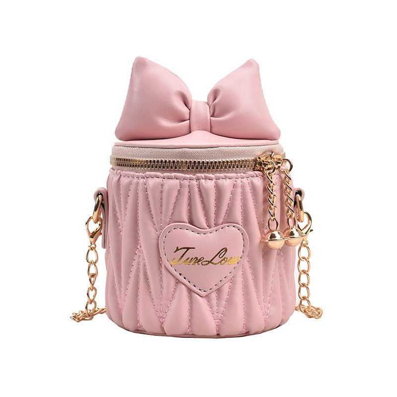 Chain Classic Style Bowknot Mini Bucket Korean Children's Shoulder Bags