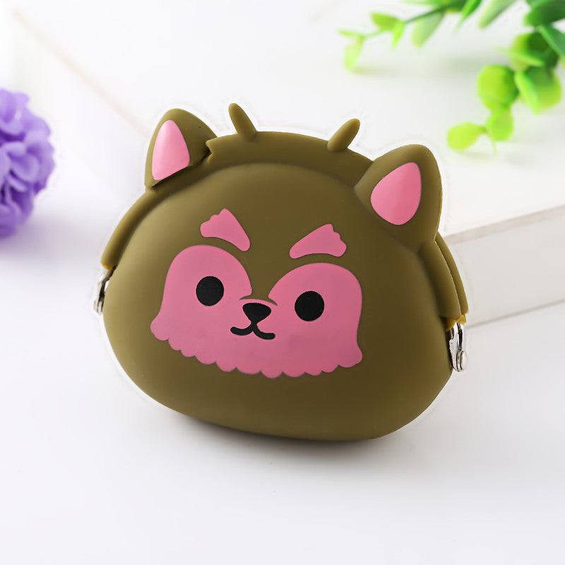 Animal Cartoon Clip Silicone Elderly Cute Coin Purses