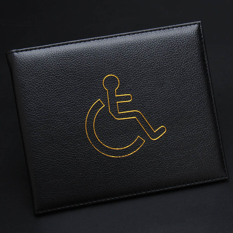 British Disability Permit Parking Protection Leather Card Holder